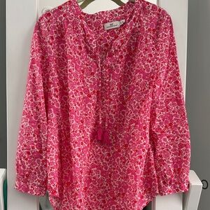 Vineyard Vines Pink Floral Blouse